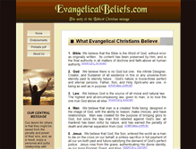 Tablet Screenshot of evangelicalbeliefs.com